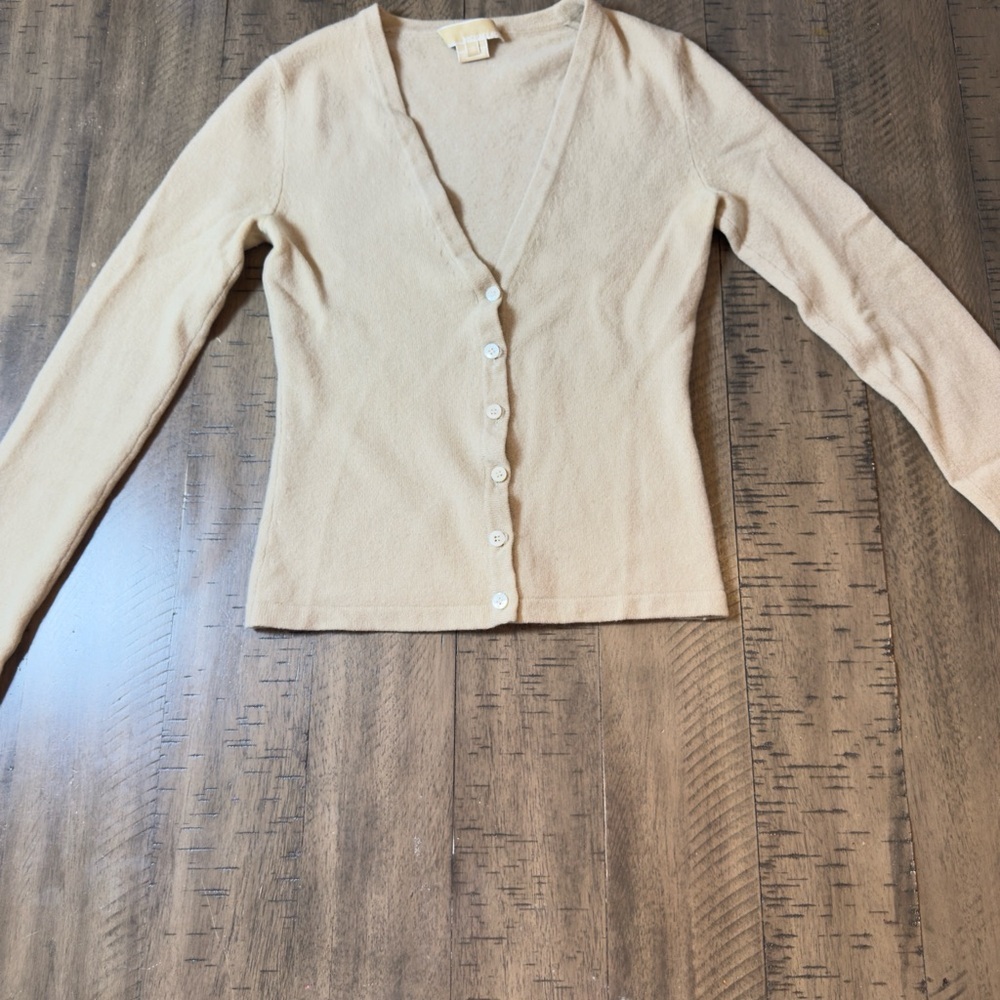 Michael Kors Cashmere Cream Cardigan - Picture 12 of 12